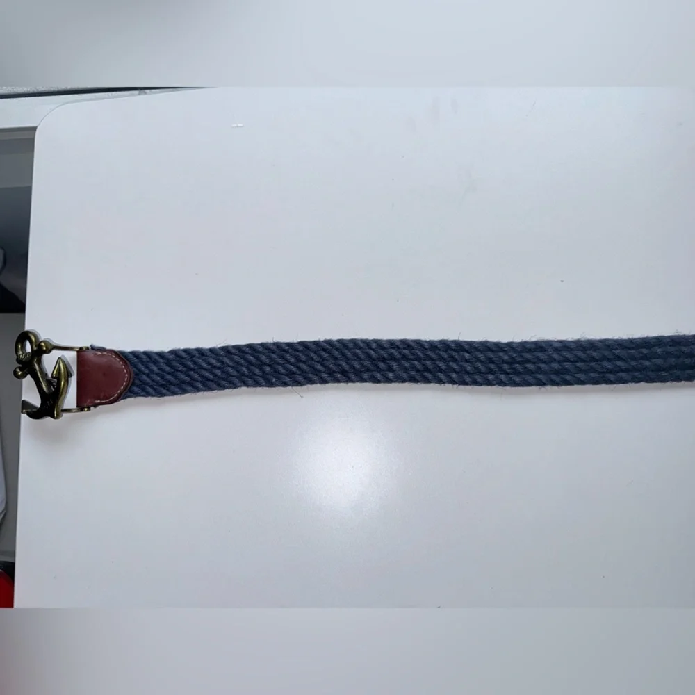 Ralph Lauren Polo Brass Anchor Rare 1967 Blue Rope Nautical collector Belt Small